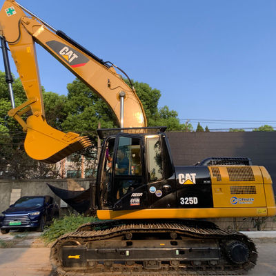 Excavadora CAT de segunda mão para uso agrícola Excavadora de retroescavadeira CAT325D Amarelo