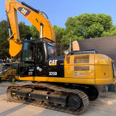 Excavadora CAT de segunda mão para uso agrícola Excavadora de retroescavadeira CAT325D Amarelo