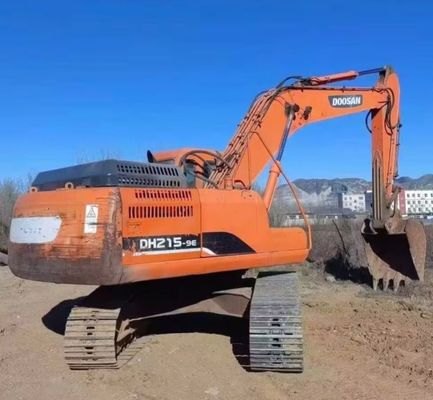 Excavadora Usada Excavadora Doosan DH215W Máquinas de Construção 48KW Economia de combustível
