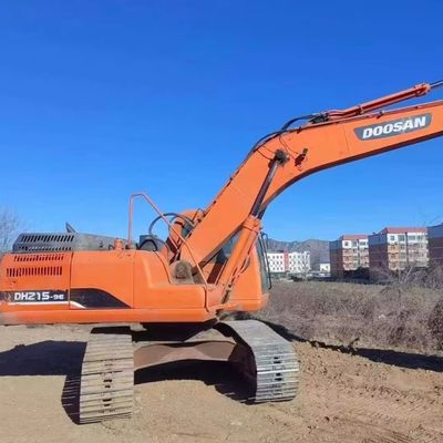 Excavadora Usada Excavadora Doosan DH215W Máquinas de Construção 48KW Economia de combustível