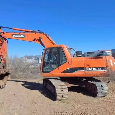 Excavadora Usada Excavadora Doosan DH215W Máquinas de Construção 48KW Economia de combustível