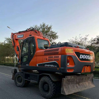 Doosan DX210W Excavadora de Roda Usada Mini Hidráulica Excavadora de Segunda Mão 20100 kg