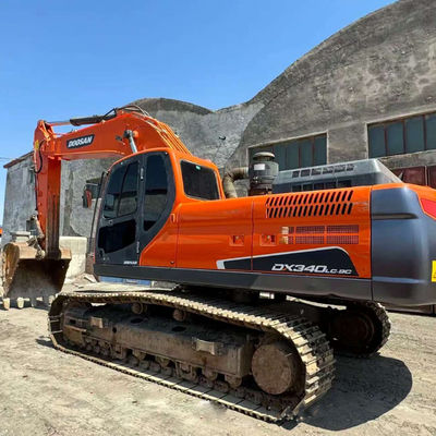 Excavadora usada Doosan DX340 Equipamento de escavação de terra de segunda mão