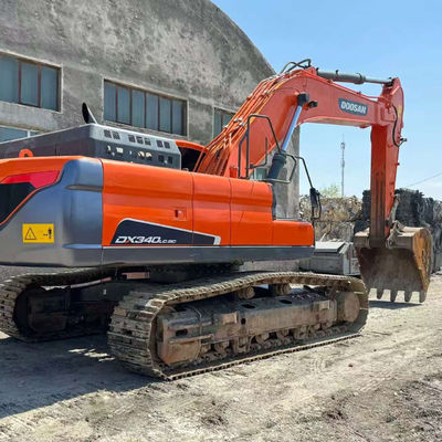 Excavadora usada Doosan DX340 Equipamento de escavação de terra de segunda mão