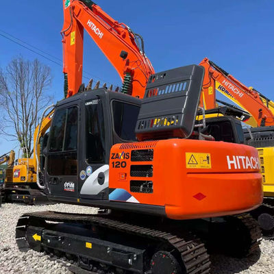 Máquina de escavadeira usada Hitachi ZX120 para construção urbana