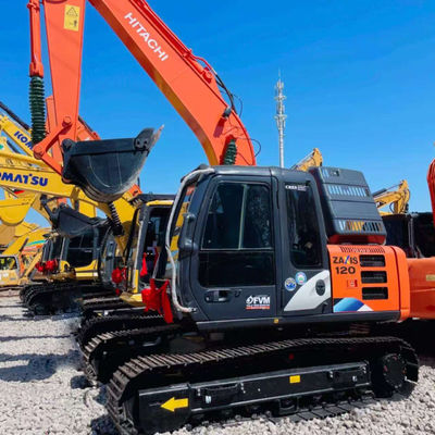 Máquina de escavadeira usada Hitachi ZX120 para construção urbana