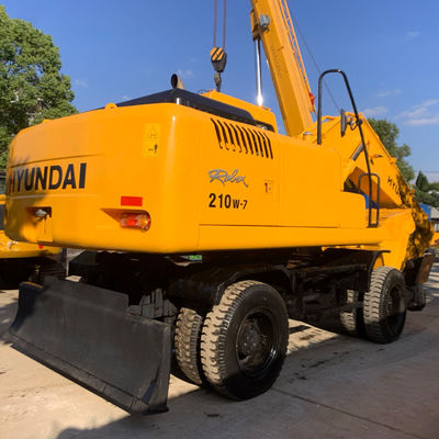 HYUNDAI 210W-7 Excavadora de Roda Velha, Equipamento de Construção Usado 124KW Para Mineração