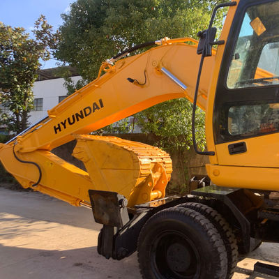 HYUNDAI 210W-7 Excavadora de Roda Velha, Equipamento de Construção Usado 124KW Para Mineração