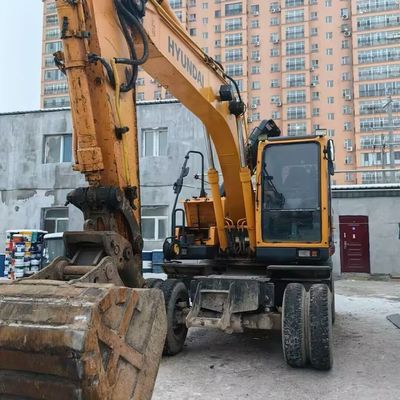 Hyundai 150w Excavadora de rodas usadas Equipamento de movimentação de terra de segunda mão