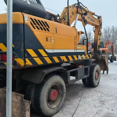 Hyundai 150w Excavadora de rodas usadas Equipamento de movimentação de terra de segunda mão