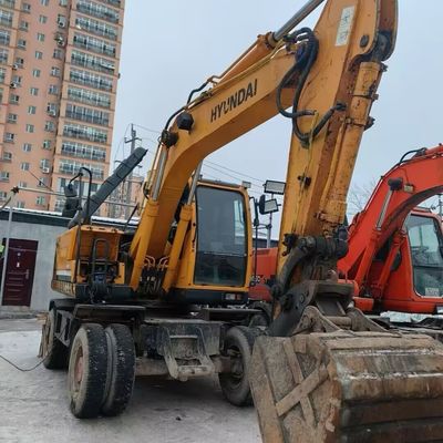 Hyundai 150w Excavadora de rodas usadas Equipamento de movimentação de terra de segunda mão
