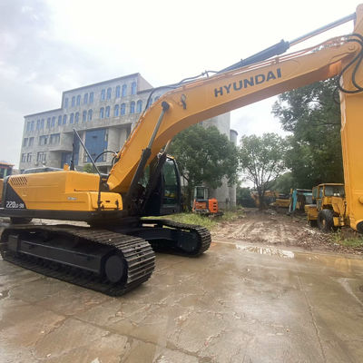 Construção Excavadora antiga Hyundai 220lc-9s Amarela Excavadora de segunda mão