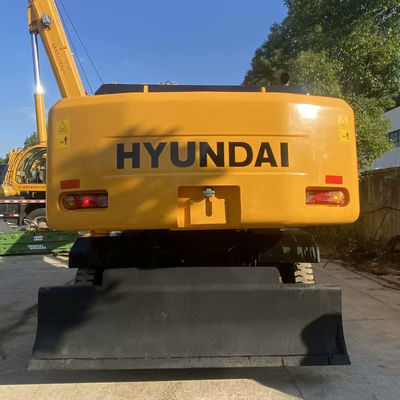 Excavadora Hyundai usada 210w-7 Máquinas de construção com trilhos anti-abrasivo