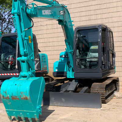 Excavadora hidráulica de 7000 kg Kobleco Sk75 41kw Excavadora para construção