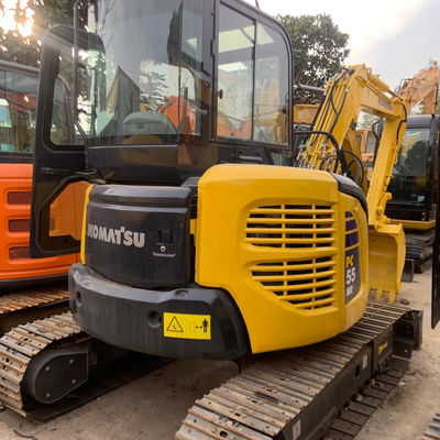 Excavadora hidráulica de rastreador usada Komatsu Pc55 5160kg para escavação de fundações