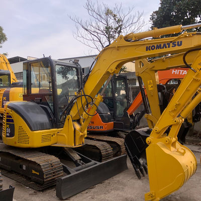 Excavadora hidráulica de rastreador usada Komatsu Pc55 5160kg para escavação de fundações