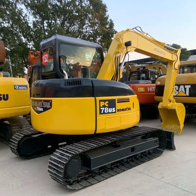 Excavadora Komatsu usada Pc78 7,67 toneladas Excavadora de segunda mão para construção