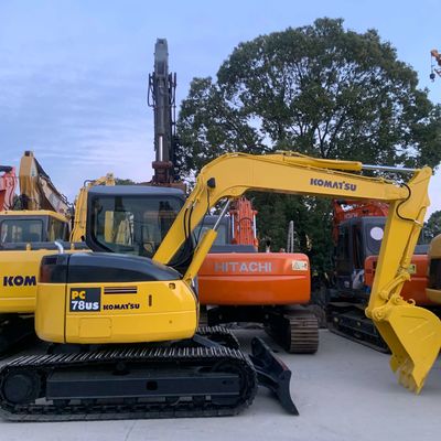 Excavadora Komatsu usada Pc78 7,67 toneladas Excavadora de segunda mão para construção