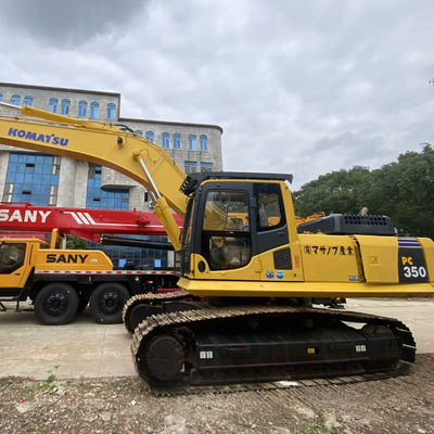 Cor Amarela Komatsu PC350 Excavadoras Komatsu Usadas 32300kg Para Construção e Mineração