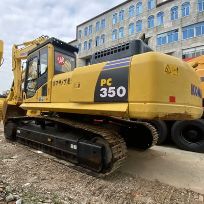 Cor Amarela Komatsu PC350 Excavadoras Komatsu Usadas 32300kg Para Construção e Mineração