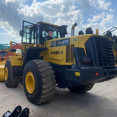 Obras de construção utilizadas Komatsu WA470 Carregador 204kW Refrigeração por água Carregadores de segunda mão