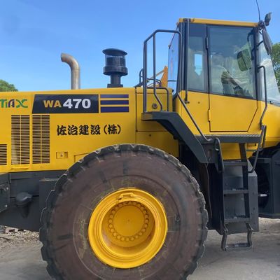 Obras de construção utilizadas Komatsu WA470 Carregador 204kW Refrigeração por água Carregadores de segunda mão