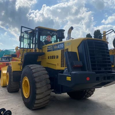 Obras de construção utilizadas Komatsu WA470 Carregador 204kW Refrigeração por água Carregadores de segunda mão