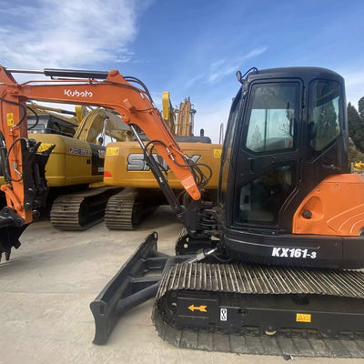 Mini Excavadora de Construção Usada Kubota 161-3 5675kg Para Engenharia de Construção