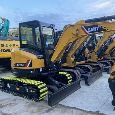Terra em movimento usado SANY 35U Excavador Excavador água de resfriamento Amarelo