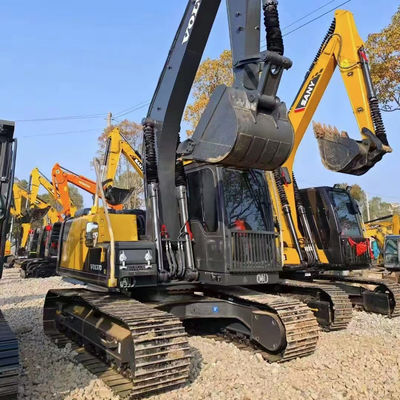 VOLVO EC140 Excavadora Hidráulica Usada 77KW Excavadora Velha Volvo Crawler Alta Eficiência