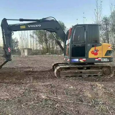 Volvo 80D Mini Excavator Digger Usado 42kw 2100rpm Para Construção Rodoviária