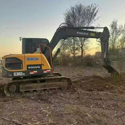 Volvo 80D Mini Excavator Digger Usado 42kw 2100rpm Para Construção Rodoviária