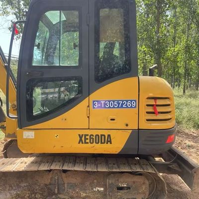 Amarelo Usado XCMG Excavator Digger Xcmg 60DA Pequena máquina de escavadeira de rastreamento