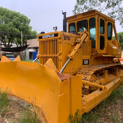 Construção mineira Bulldozer usado CAT D7G Controle hidráulico 202hp