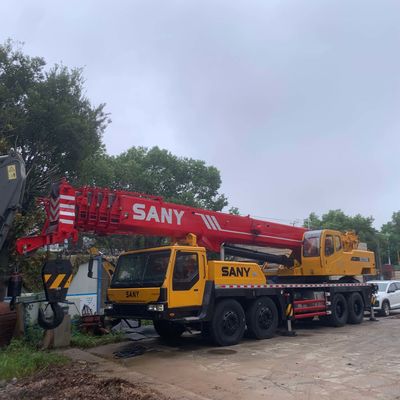 Carga de elevação de 75 toneladas Sany 750 guindaste de segunda mão 80km/h para operações pesadas