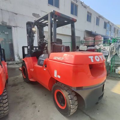 5 toneladas de empilhadeira usada Toyota 50 empilhadeira de segunda mão com 3,5 m de altura de elevação